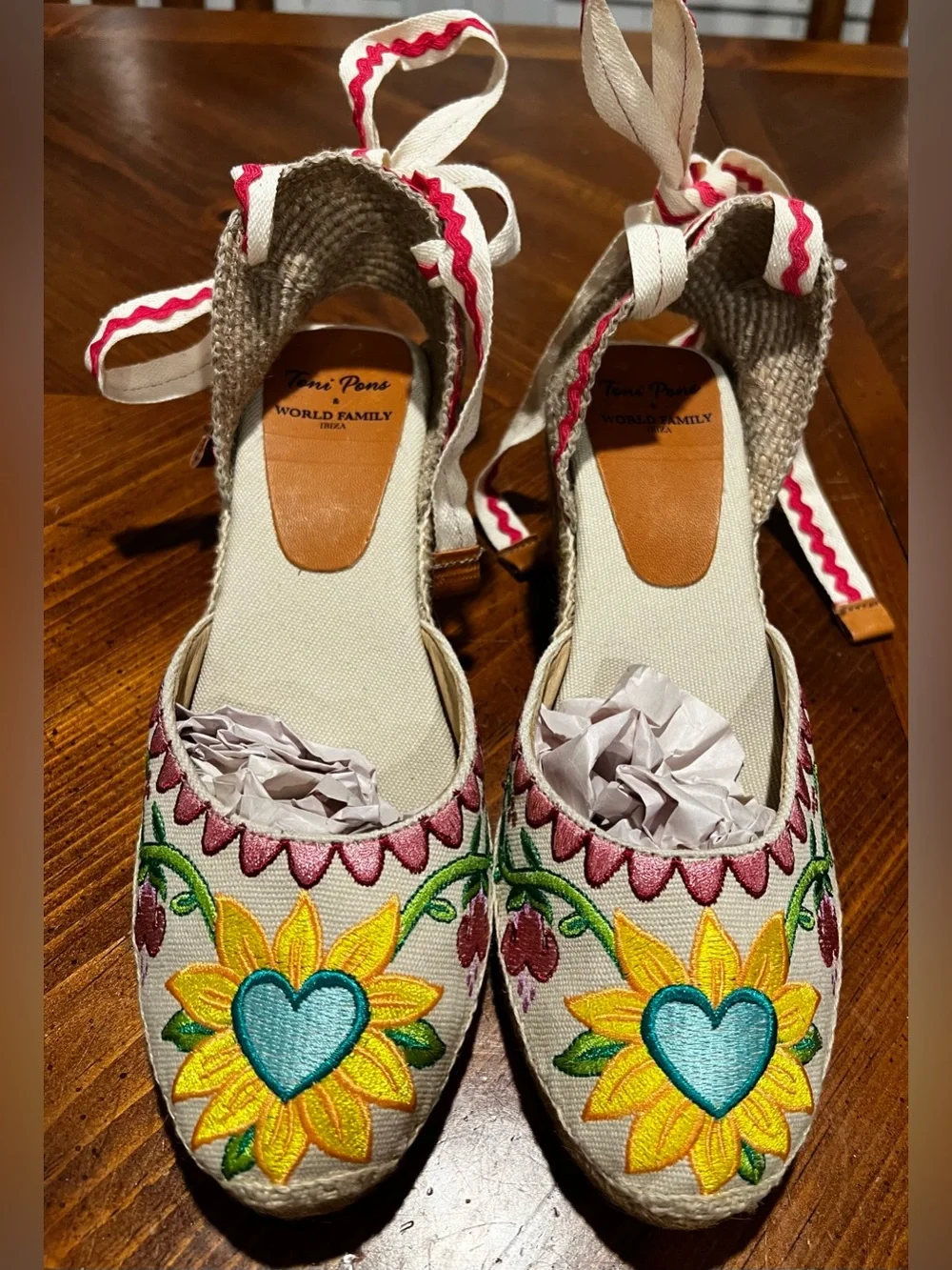 Toni Pons & World Family Ibiza Lolita Espadrille Wedge Sandal Sz 8 or EU 39